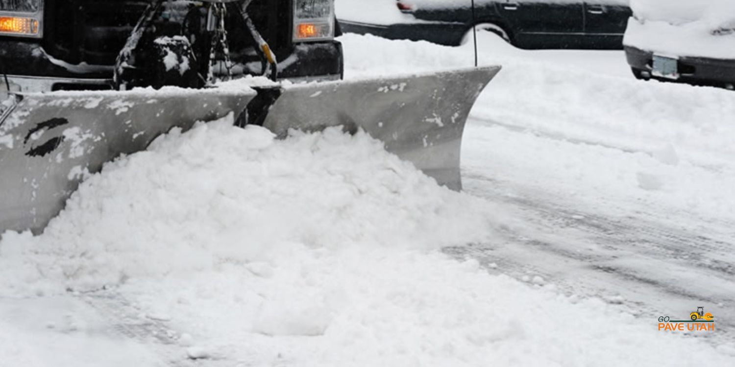 Parking Lot Snow Plowing Services from Go Pave Utah
