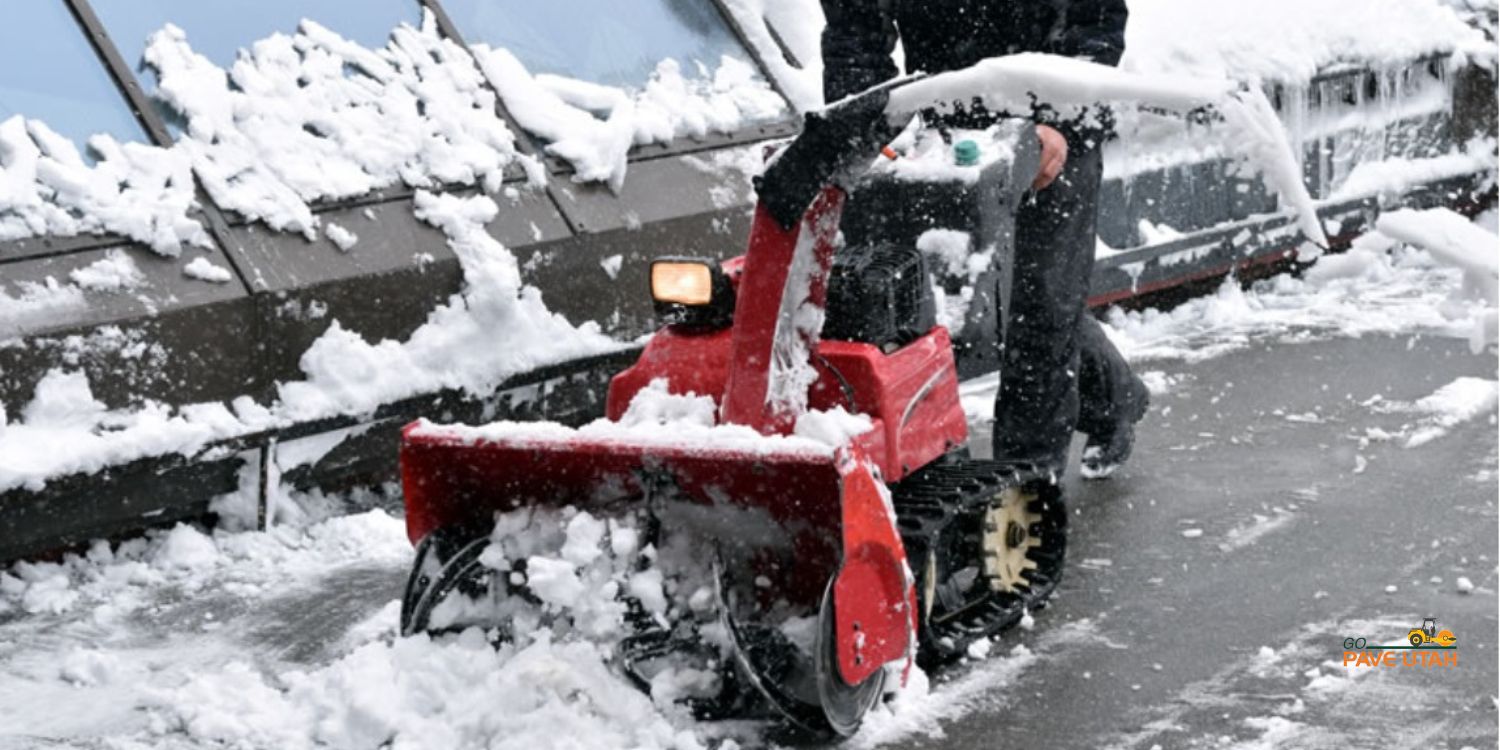Walkway Snow Removal Services for Business and Property Management by Go Pave Utah