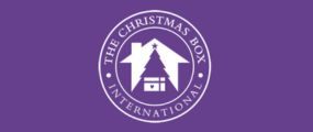 The Christmas Box Logo Sponsored by Go Pave Utah