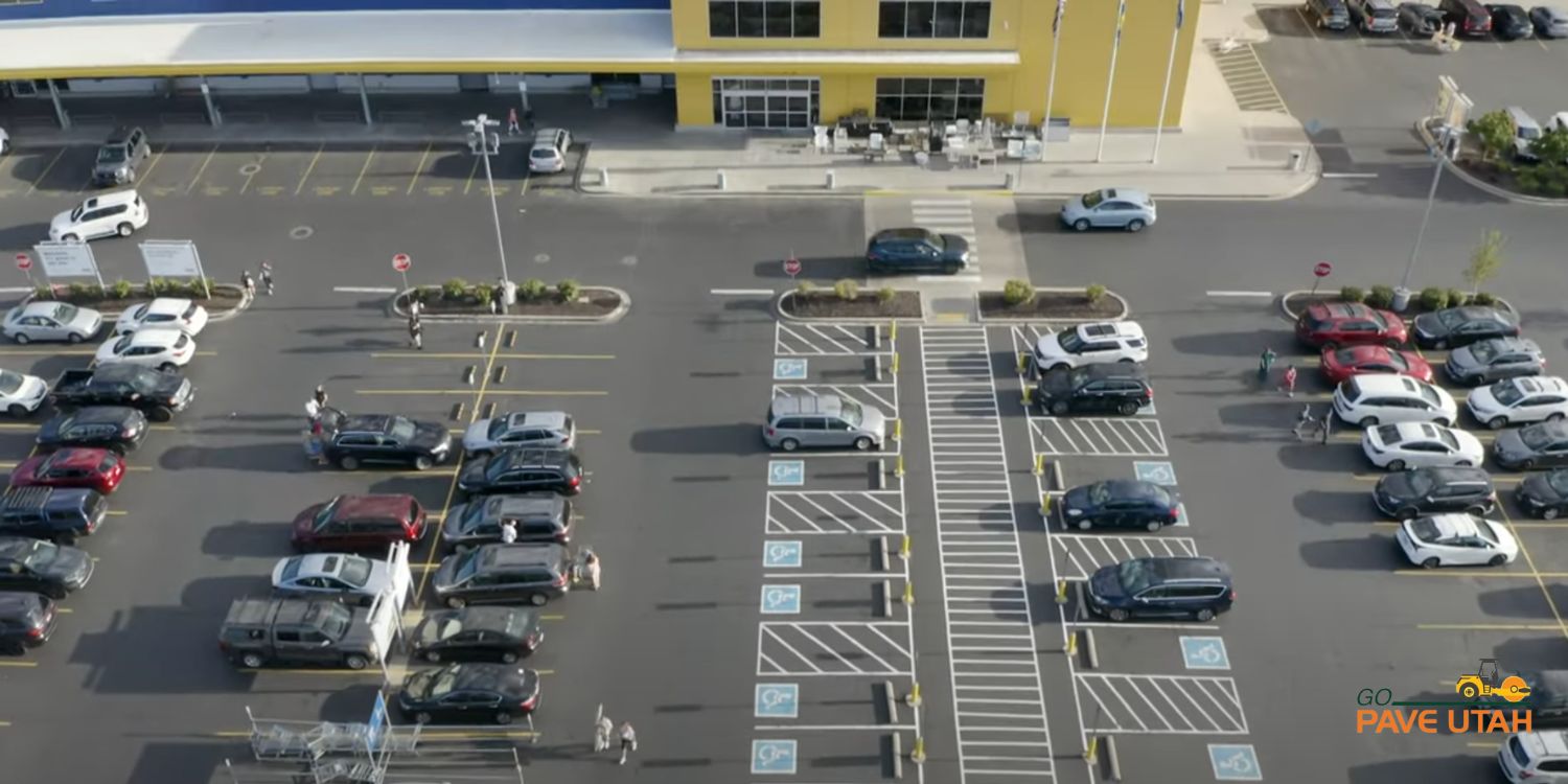 Asphalt Business Parking Lot Striping Marking Services in Utah