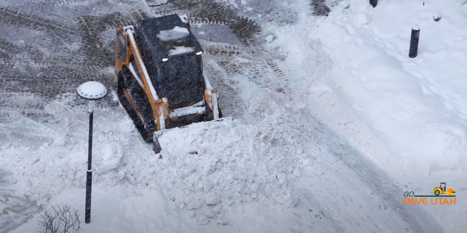 Business Parking Lot Snow Removal by Go Pave Utah