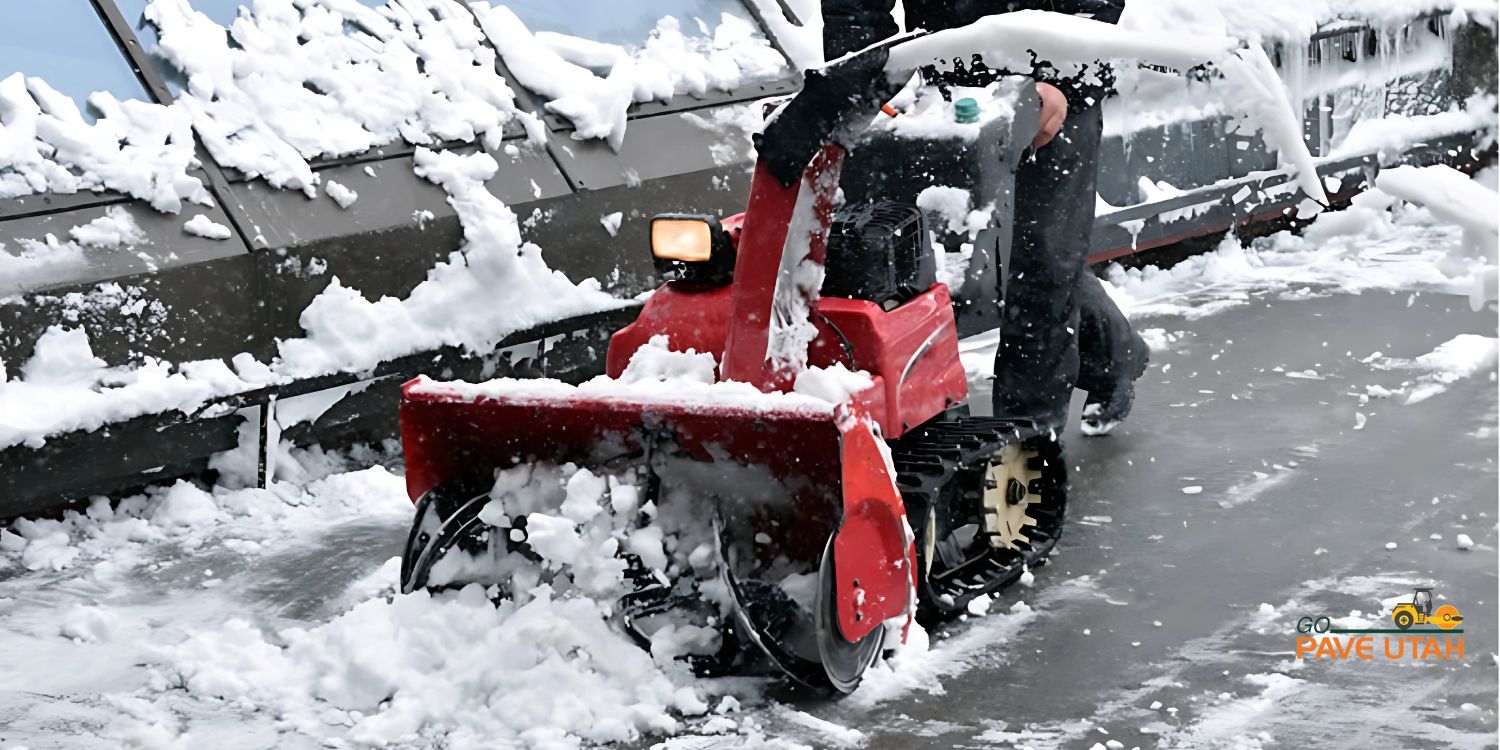 Business Snow Walkway Clearing Services from Go Pave Utah