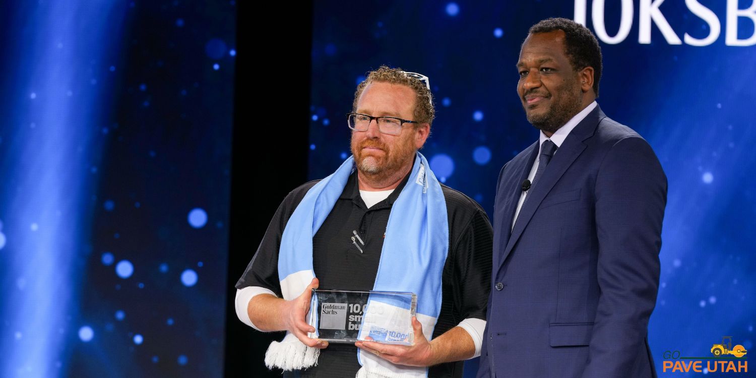 Barney Boynton of Go Pave Utah Receives the “10KSB Champion” Award at the 2025 Goldman Sachs 10,000 Small Businesses Summit